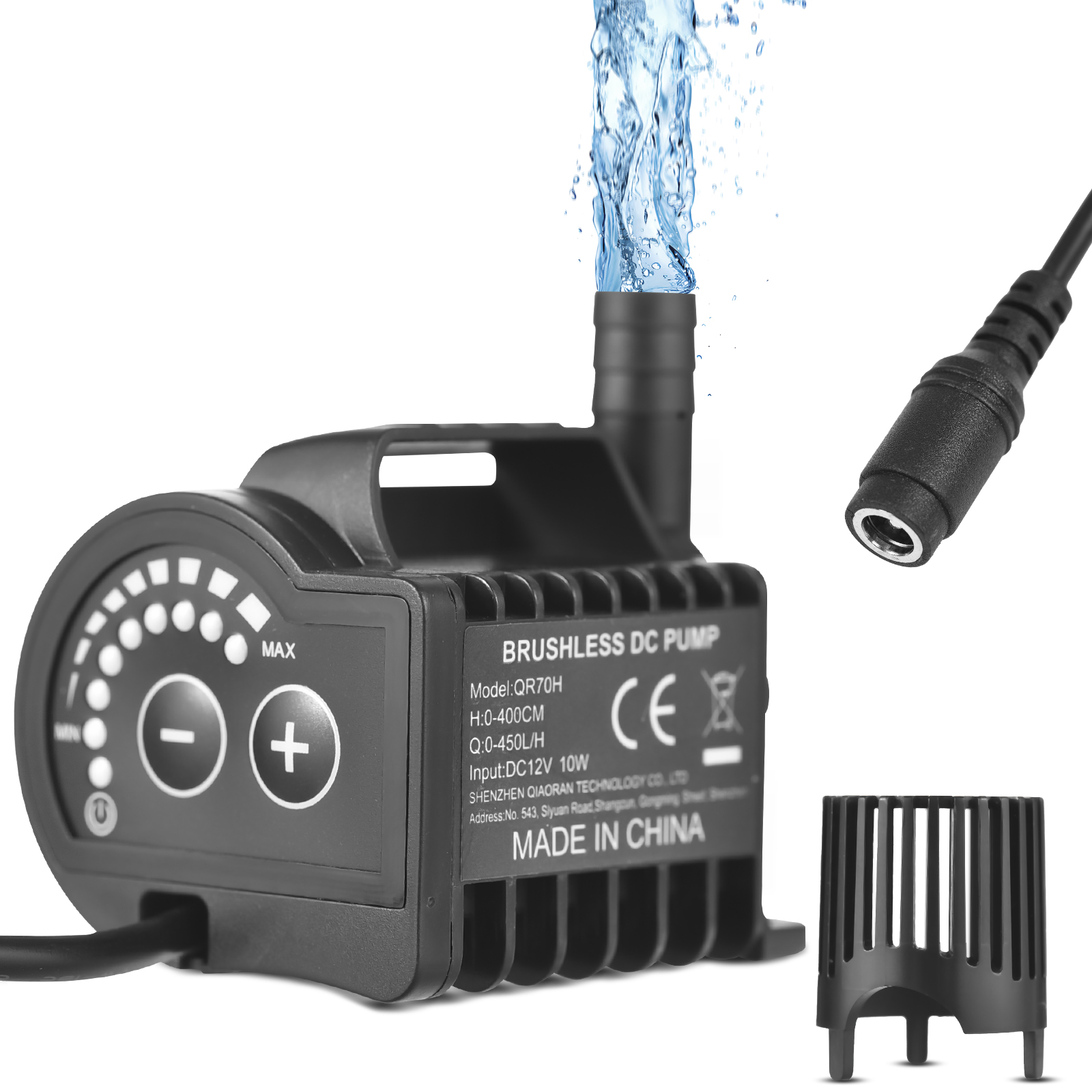 Marine Aquarium Return Pump - Zatapialna pompa wodna 12 V, 8